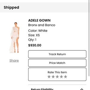 Bronx and Banco White One-Shoulder Gown